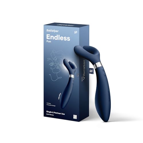 Satisfyer Endless Fun Vibrator für Paare 33 Anwendungsmöglichkeiten mit 100 Vibrations-Funktionen | Stark & Leise für Frau & Mann | Sex-Spielzeug verwendbar als Dildo und für Klitoris-Stimulation