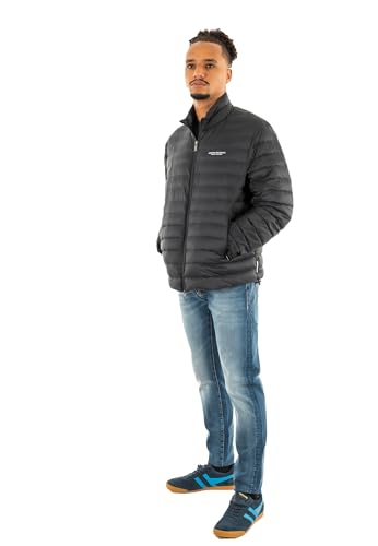 Armani Exchange Men's Essential, Light Padding Milano-New York Side Logo Jacket, Blue, XL