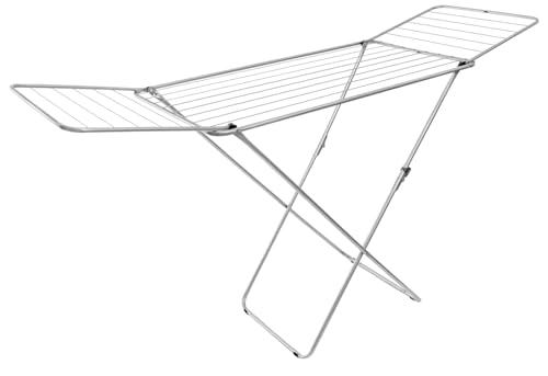 TrendLine Casa SI Wäscheständer Flügelwäscheständer Standtrockner 180 x 105 x 55 cm Kolibri 18 m Silber zusammenklappbar