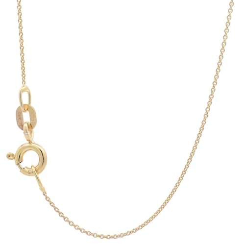 Goldkette Ankerkette Breite 0,8mm - 585-14 Karat Gold, Kettenlänge:42 cm Damenkette
