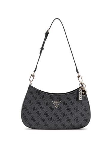 GUESS Noelle II Top Zipper Umhängetasche Handtasche Coal Logo