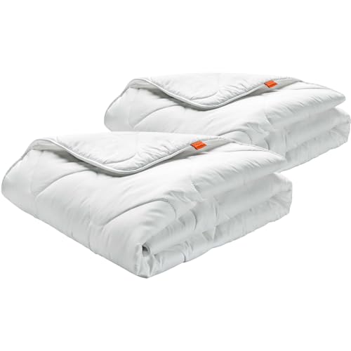 sleepling Winter Bettdecke 135x200 cm 2er Set, Winterdecke Warm, Made in EU, Oeko-Tex 100, Waschbar 60 Grad, Winterbettdecke 135 x 200, 100% feine Mikrofaser, 2 Stück
