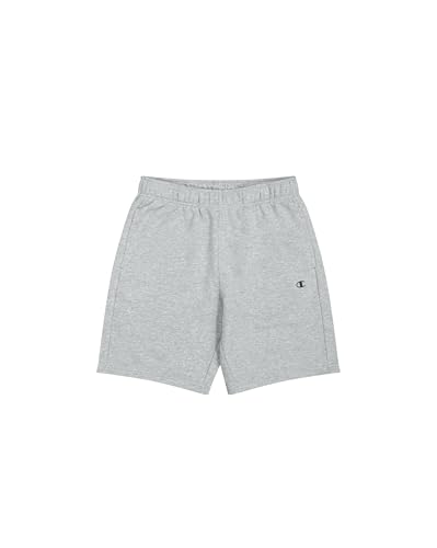 Champion Legacy Basics-Powerblend Terry Bermuda Shorts für Herren, Grigio Melange Chiaro, L