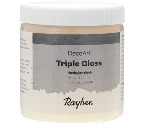 Rayher Triple Gloss, Aufstrich Lack, klar, hochglänzend, Dose 236 ml, für den Innenbereich, Klarlack, Glanzlack, 38067000