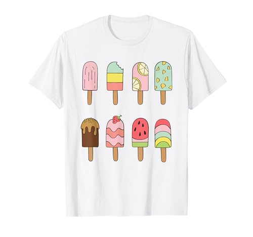 Eiscreme Outfit Wassereis Eissorten Karneval Kostüm Eis T-Shirt
