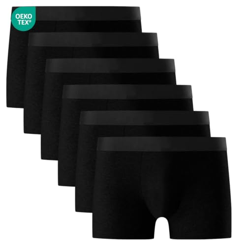 Falechay Boxershorts Herren 6er Pack Unterhosen Männer UnterwäSche SchwarzL