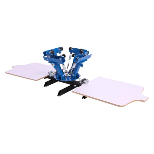 VEVOR Siebdruckmaschine 4-Farben 2-Stationen-Siebdruckpresse 540x450 mm