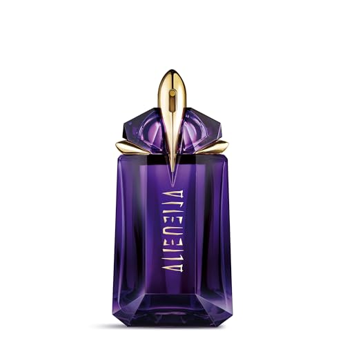 MUGLER Alien Eau de Parfum für Damen, Holzig-blumiges Parfum duftet nach Amber, Außergewöhnliches Duftspray, Nachfüllbar