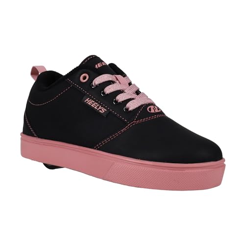 Heelys Mädchen-Schuh mit Rollabsatz, Schwarz/Hellrosa, 2 Little Kid