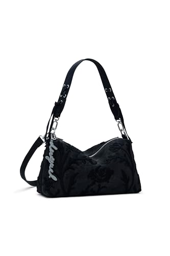 Desigual Handtasche Umhängetasche Bergamo Floral Shoulder Bag Black schwarz