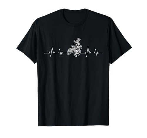 Motocross Herzschlag Enduro Dirt Bike Motorrad T-Shirt