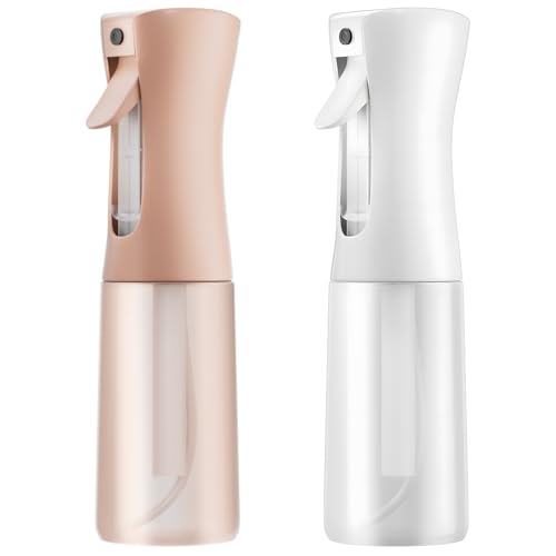 Draome Sprühflasche,Zerstäuber Sprühflasche für Haare,0,3mm Ultrafeine Sprühnebel für Pflanzenpflege, Tierpflege, Hautpflege und Reinigung,Auslaufsichere(200ml Mattrosa,Mattweiß)