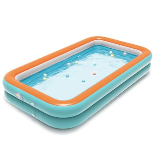 Aufblasbarer Pool, Aufblasbares Planschbecken,Schwimmbecken,Aufblasbare Pool,2 Rollen 120 x 90 cm Höhe 34 cm,Swimmingpool,Tragbare Badewanne