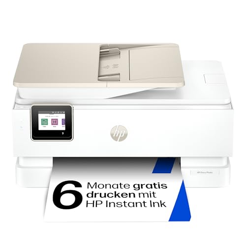 HP Envy Photo 7930 Multifunktionsdrucker, Tintenstrahldrucker, 6 Monate gratis drucken Instant Ink inklusive, Drucken, Scannen, Kopieren, Fotodruck, ADF, DIN A4, WiFi, USB