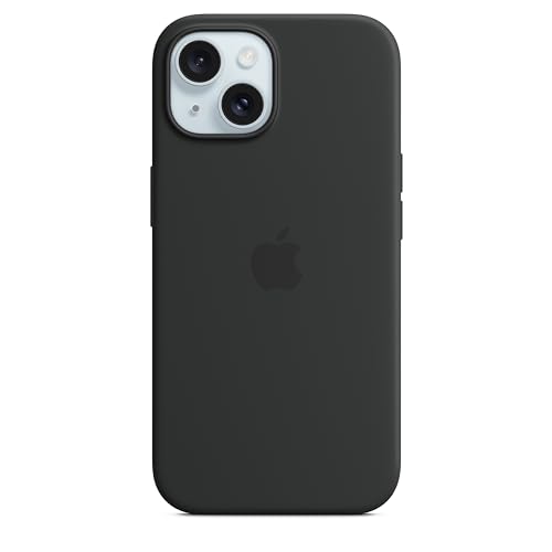 Apple iPhone 15 Silikon Case mit MagSafe – Schwarz 