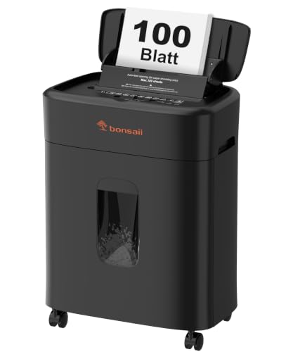 Bonsaii Aktenvernichter 100 Blatt Auto-Feed, P-4 Mikroschnitt