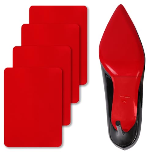 Schuhsohlenschutz, Schuhgriffe an der Unterseite der Schuhe, rutschfeste Schuhunterseite, Schuh-Abdeckung, Schuhgriffe für Fersen, Rot, 2 Paar, 15,2 x 11,4 cm