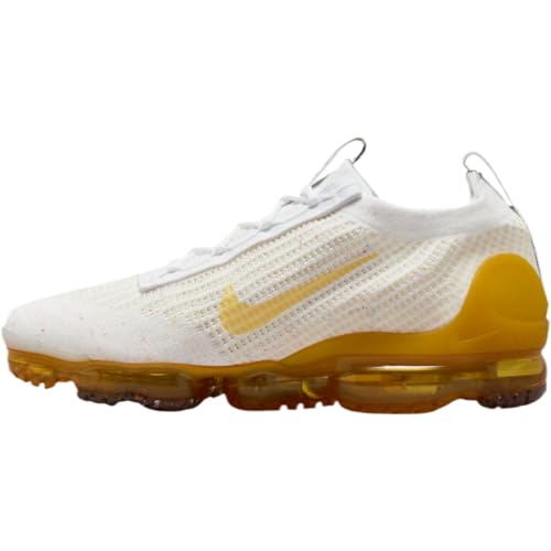 NIKE Air Vapormax 2021 Flyknit SE Herren Sneaker Sneaker Schuhe, White Summit White Yellow Ocker Lemon Wash, 42.5 EU
