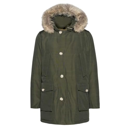 Woolrich Arctic Parka in Ramar mit abnehmbarem Pelzbesatz, Dunkelgrün, grün, Large