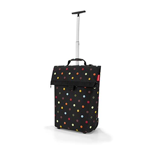 reisenthel Trolley M in Dots, Rahmen: Silber – Praktischer Shopping-Trolley mit viel Stauraum und Reißverschluss – Aus wasserabweisendem Material