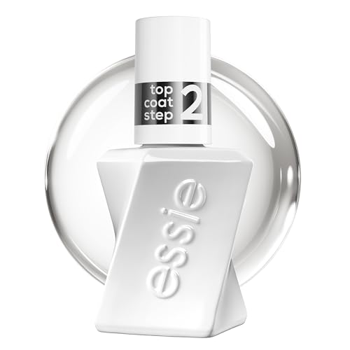 essie langanhaltender Nagellack Top Coat mit glänzendem Finish, Maniküre ohne UV-Licht, gel by essie, Farbe: Nr. 00 top coat, Transparent, 1 x 13,5 ml