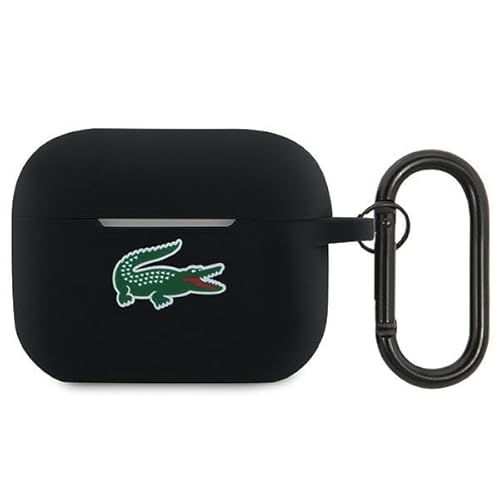 Lacoste LCAP2SLOK Hülle für AirPods Pro 2 Schwarz Silicone Croc Logo