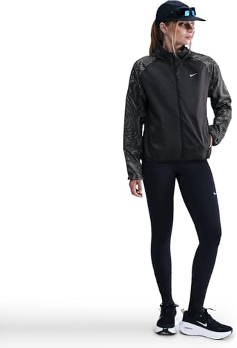 Nike Damen Tempo Repel Flash Laufjacke, Black/Reflective Silver, L