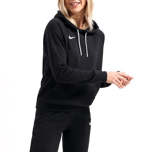 Nike Damen Women's Team Club 20 Hoodie Kapuzenpullover, Schwarz / Weiss Weiss, S EU