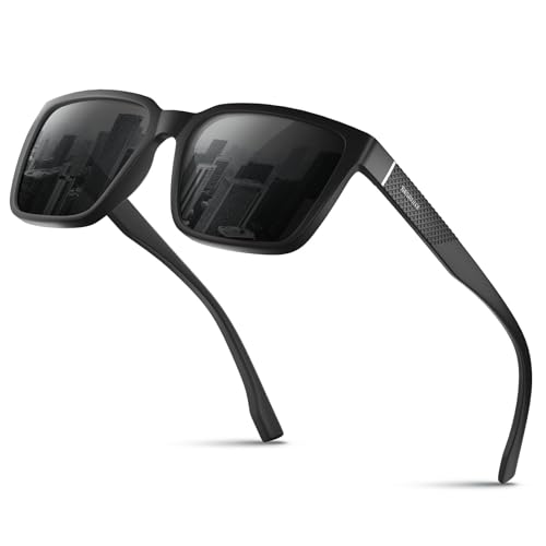 gesruny ㅤ Polarisiert-Sonnenbrille-Herren-Damen-Sonnenbrillen-Unisex-Schwarz-UV400-Retro-Vintage-Klassisch-Golf-Fahren-Angeln-Reisebrille-Outdoor-Sportarten Mode Sonnenbrille,grey