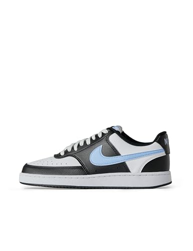 NIKE Damen Court Vision Low Next Nature Sneaker, Black/Aluminum-White, 39 EU