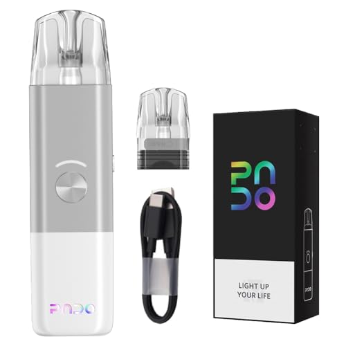 VAPTIO Pado Kit Elektronische Zigarette 1000 mAh 11.5W Vape Pen mit 2 Stück Ersatzspule 0.6ohm (Mesh) / 1.2ohm (MTL),Kein E-Liquid Kein Nikotin (silver)