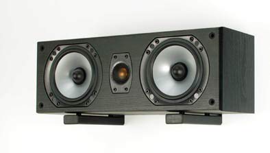 B-Tech BT15 Wandhalterung mit verstellbaren Armen, ideal für Center-Lautsprecher, Soundbars oder Audiogeräte, Schwarz, 2 Stück