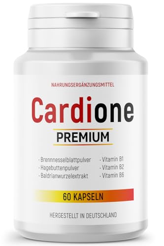 Cardione Kapseln - mit Brennessel- & Hagebuttenpulver - Optimale Dosierung - 60 Kapseln Inhalt