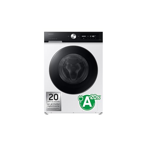 Samsung WW90DB7U94GEU3 Waschmaschine, AI EcoBubble, 9 kg, A-20% mit Super Speed 39, Selbstdosierung, Dampf, Weiß