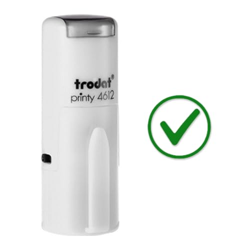 Haken-Stempel✓ Selbstfärbestempel 12x12mm grün klar praktisch für Lehrer Büro Check-in, eierstempel personalisiert, eierstempel