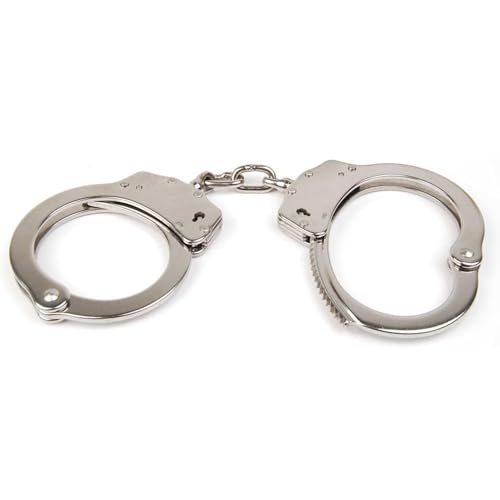Handfessel aus Edelstahl Nordhandel, Professionelle Edelstahl Handschellen mit Double Lock, Leichtgewicht, inkl. 2 Schlüssel - Sicherheitsausrüstung für Polizei und Sicherheitsdienste
