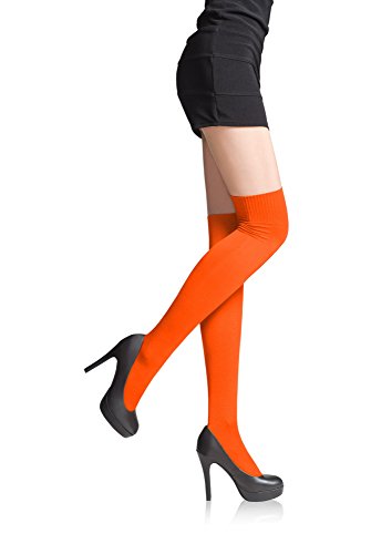 Romartex Überknie Overknee Mikrofaser Strümpfe 60 DEN, orange