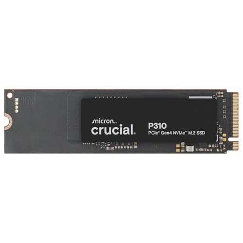 Crucial P310 SSD 1TB M.2 2280 PCIe Gen4 NVMe, bis 7.100 MB/s, für Laptop, Desktop PC & Handheld Spielekonsolen, Interne Festplatte - CT1000P310SSD801