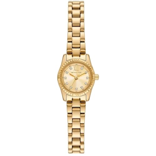 Michael Kors Reloj Lexington para Mujer, movimiento de cuarzo de tres agujas de 19 mm Con Correa de Acero inoxidable o piel