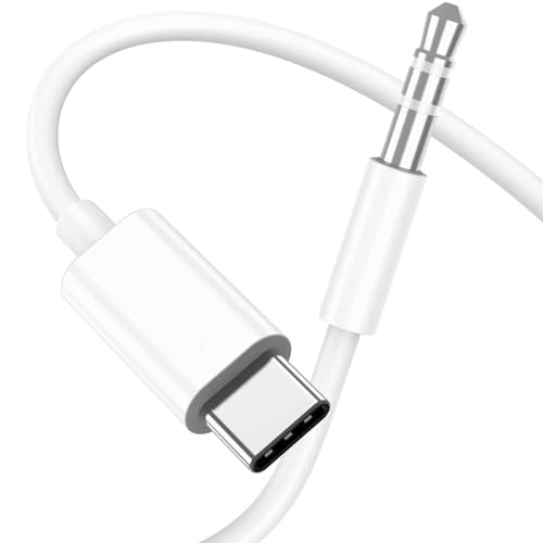 Loydia USB C auf Aux Kabel, USBC Auxiliary Kabel Auto Handy - 3.5mm Jack Audiokabel - USB c Klinke-Audiokabel geeignet für iPhone 15 Pro Max, Huawei Mate40, Samsung Galaxy S20FE/S23/S22