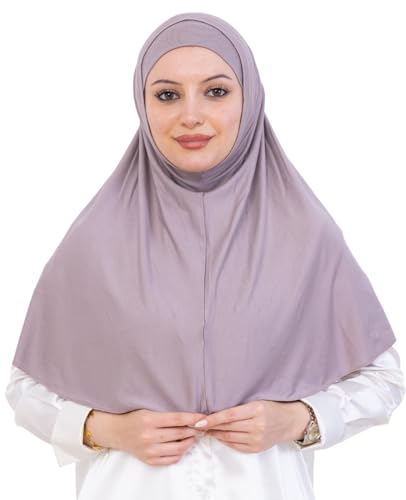 Prien Chic Hijab Für Damen, Muslimische Lang Kopftuch Set, Schal Mit Bonnet, Türkische Islamische Kleidung, Gebetskleidung Für Frauen, Abaya, Gebet (Hellnerz)