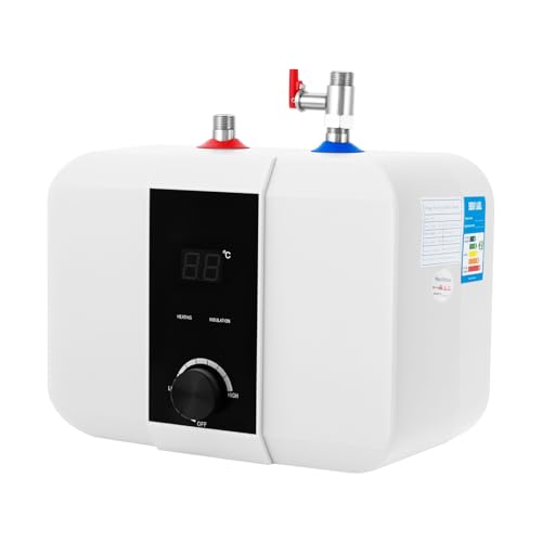 Durchlauferhitzer 220v, 1500W Mini Durchlauferhitzer Untertischgerät mit Ablesbarer Led-Temperaturanzeige Warmwasser bei 0-65°C für Küche Badezimmer (Style 1)