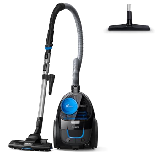 Philips PowerCyclone 5 Kompakt Staubsauger ohne Beutel - 900 W Leistung, Allergy H13 Anti-Pollen Filter, PowerCyclone Technologie, 99,9% Feinstaubabscheidung, TriActive Bürste (FC9331/09)