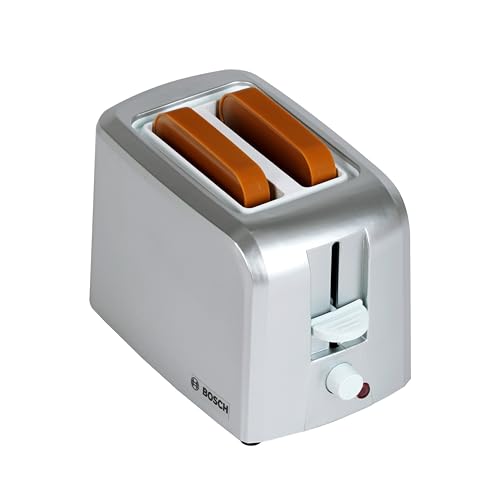 Theo Klein 9210 Bosch Toaster mit mechanischer Toastfunktion I Inklusive 2 Scheiben Spielzeugtoast I Maße: 15 cm x 12 cm x 10,5 cm I Spielzeug für Kinder ab 3 Jahren