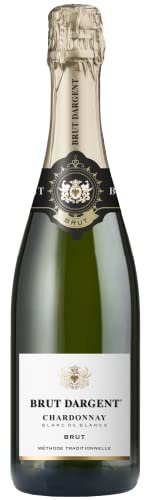 Brut Dargent - Chardonnay Sekt Brut, Qualitativ hochwertiger Chardonnay trocken Sekt aus Frankreich, Methode Traditionnelle (1 x 0.75 L)