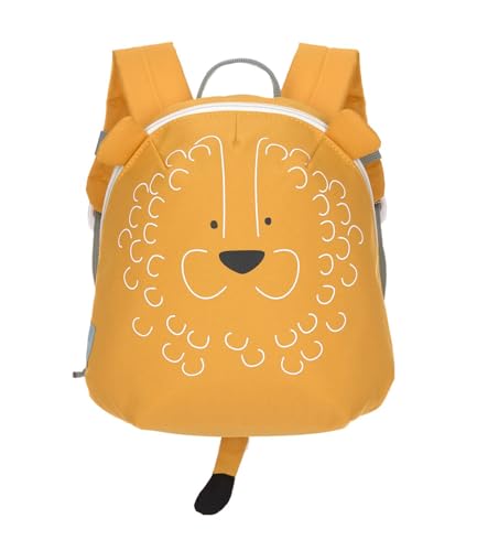 LÄSSIG Kleiner Kinderrucksack für Kita Kindertasche Krippenrucksack mit Brustgurt, 20 x 9.5 x 24 cm, 3,5 L/Tiny Backpack Löwe
