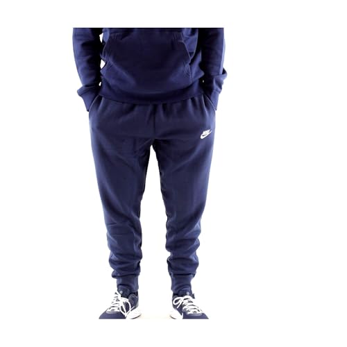 Nike Herren Sportswear Club Fleece Jogginghose, Midnight Navy/Midnight Navy/White, M EU