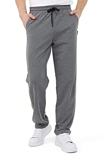 COMEOR Jogginghose Herren Baumwolle Sweathose - Lange Sport Hose Herren - Jogger Trainingshose Herren, Relaxing Hose (Dunkel grau, XL)