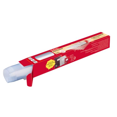 herlitz easy cover Buchumschlag mit Namensetiketten, flexibel anpassbar, 5 Stück