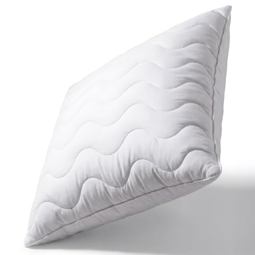 Gentle North Hochwertige Kopfkissen 80x80 cm groß in Hotelqualität - Flauschiges, gut gefülltes Schlafkissen für Allergiker geeignet (Ökotex 100 Zertifiziert) - 60° Waschbar